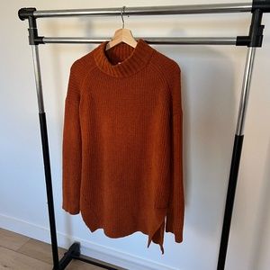 Waffle Knit Turtle Neck Sweater